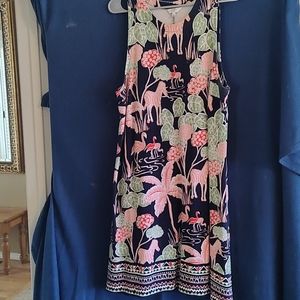Cute safari dress with animals and trees